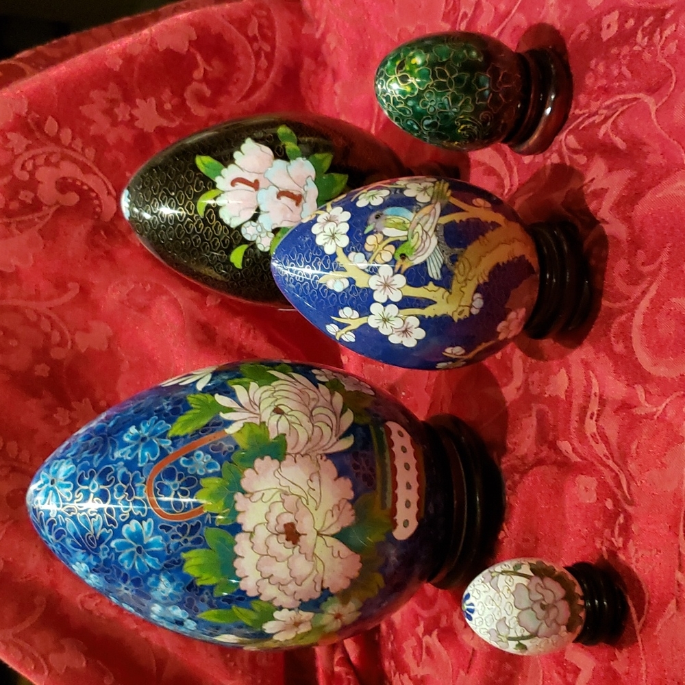 Beautiful Cloissone Egg Collection